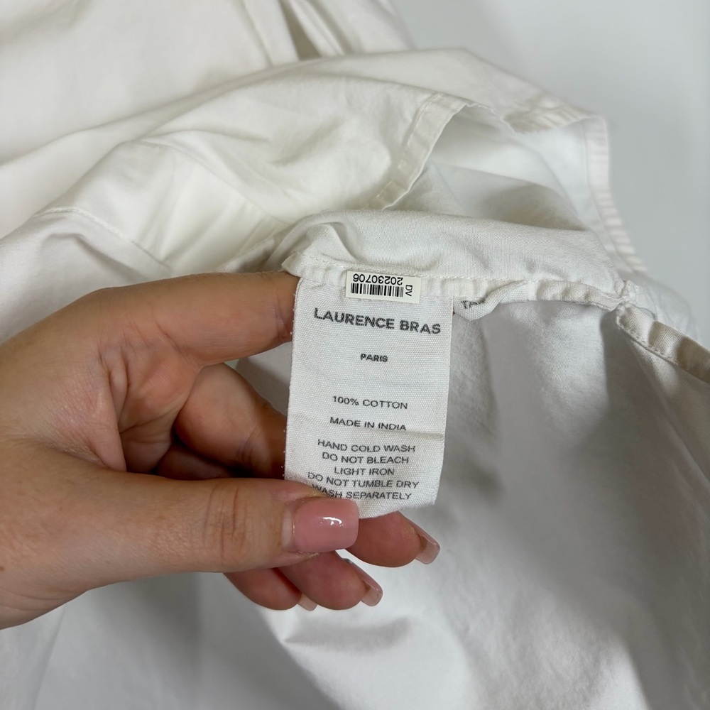 Laurence Bras White Blouse Size 0 - Picture 8 of 9
